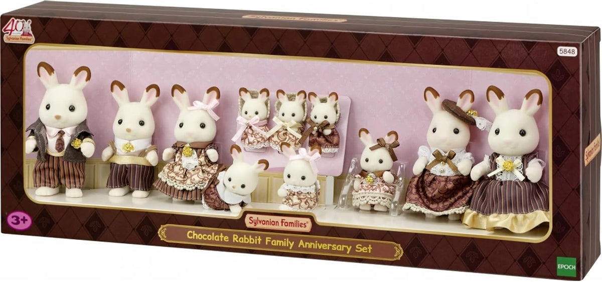 EPOCH Sylvanian Families Çikolata Kulaklı Tavşan Ailesi Yıldönümü Seti