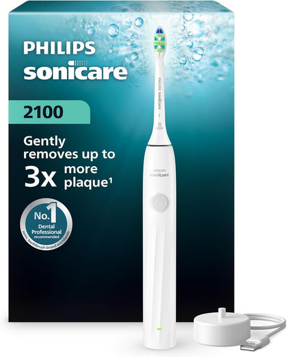 Türk Philips Sonicare 2100 Sonic Şarjlı Diş Fırçası, 3 Kat Plak Temizliği, 14 Gün Şarj Ömrü, 2 Hız Ayarı, SmartTimer ve QuadPacer Özellikli – HX4021/01