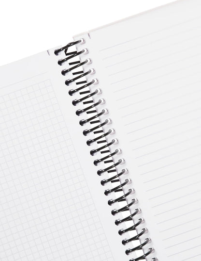 Meteksan Infinity Primary Serisi, A4, 7 Konulu (5 Kareli, 2 Çizgili) 210 Yaprak PP Kapaklı Spiralli Defter, Kırmızı