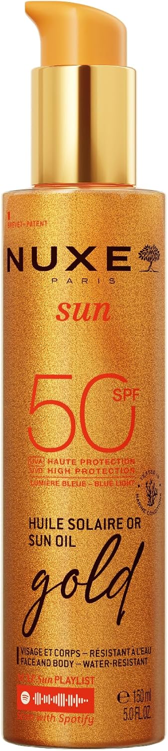 Nuxe Sun Gold Altın Işıltılı Yüz ve Vücut Yağı SPF50 150 ml