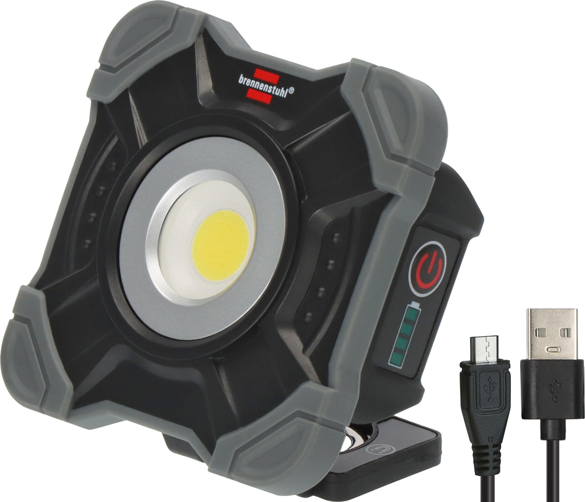 Brennenstuhl şarj edilebilir LED çalışma lambası SH 1000 MA (1000lm, IP54, mıknatıslı ve çıtçıtlı şarj edilebilir LED çalışma lambası, sağlam gövde)