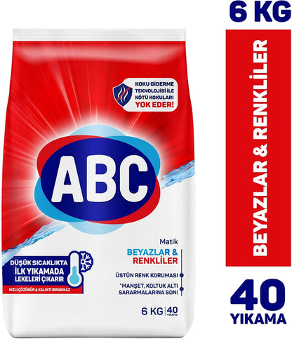 ABC DETERJAN Matik Beyazlar & Renkliler 6 Kg