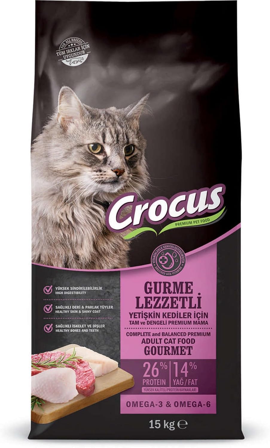 CROCUS Gurme Yetişkin Kedi Maması 15 Kg, 855-051