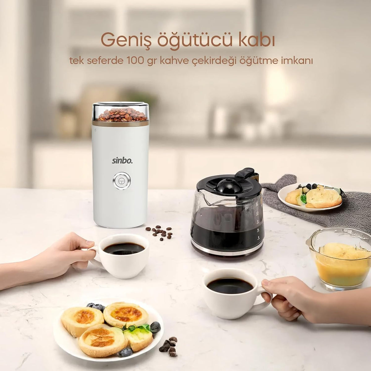 Sinbo SCM-2980 Kahve ve Baharat Öğütücü, Sinbo Kahve Öğütücü, Baharat Öğütücü
