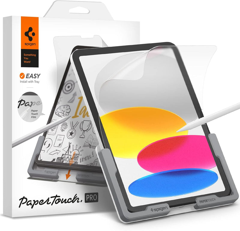 Spigen Apple iPad 11" (2025) / 10.9 10.nesil (2022) ile uyumlu Defter Kağıt Hissiyatlı Ekran Koruyucu Kolay Kurulum Paper Touch Pro Tray - AFL05537