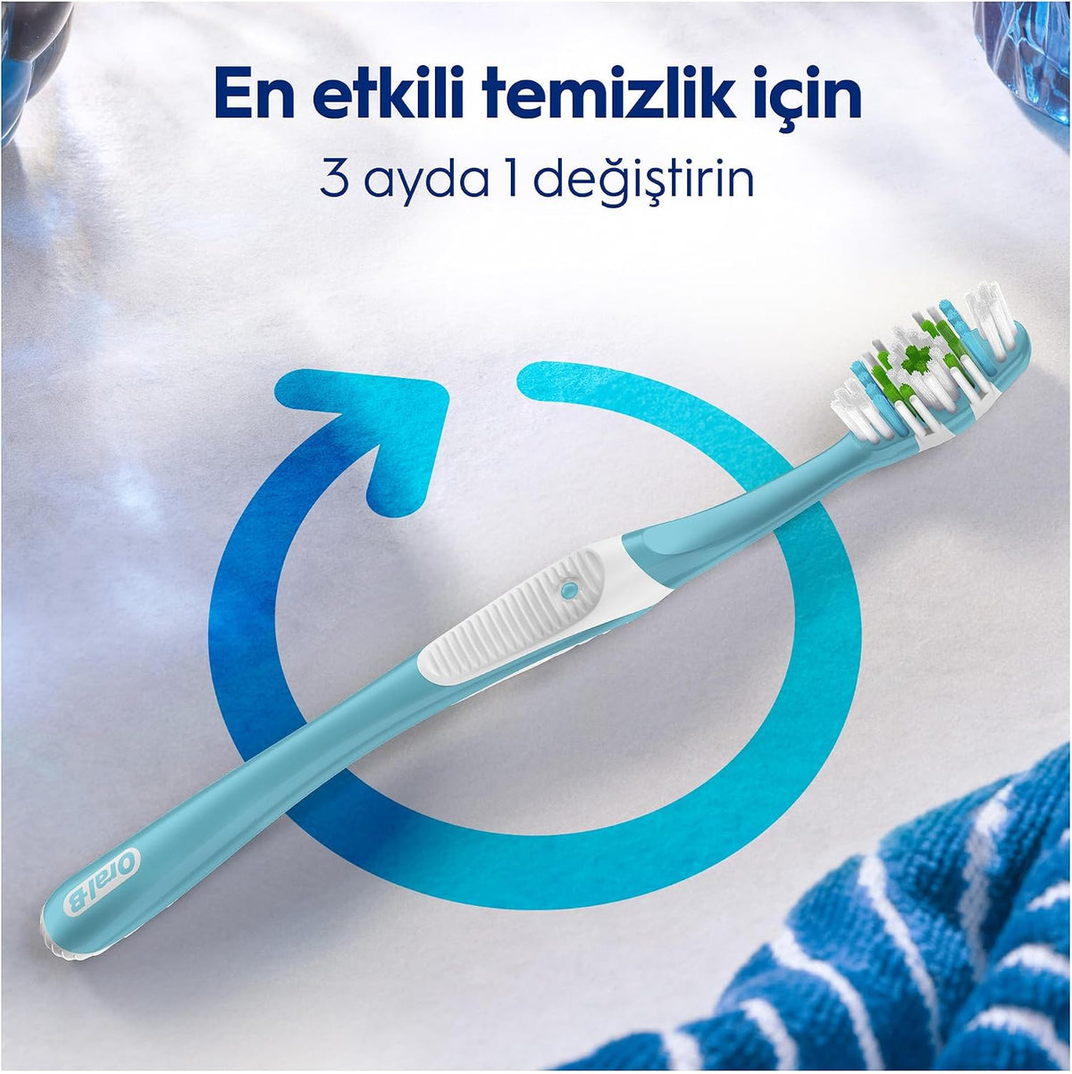 Oral-B Pro-Expert Derinlemesine Temizlik Diş Fırçası, Orta Sertlikte Fırça Kılları, 2 Adet