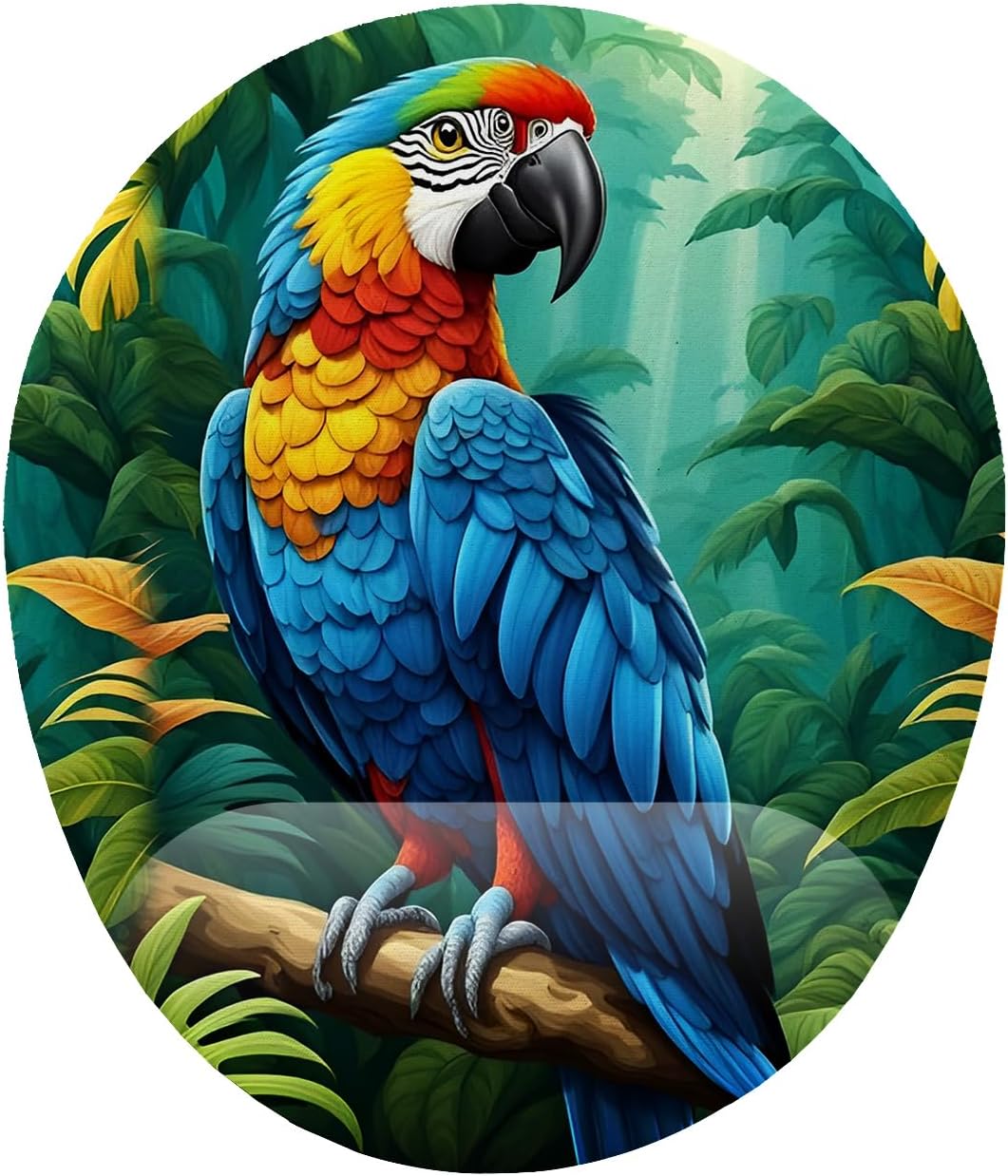 Papağan Desenli Bilek Destekli Mouse Pad