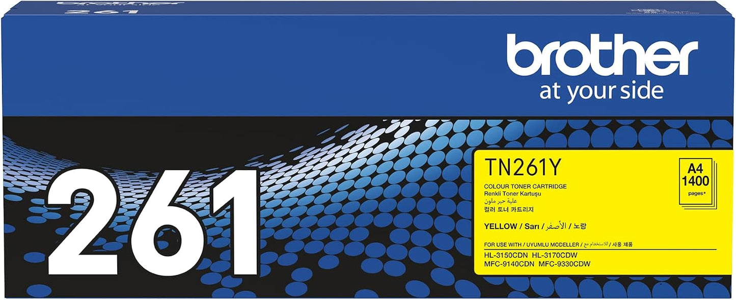 Brother TN-261Y 1.400 Sayfa Yellow Sarı Toner HL-3150-3170 MFC-9140-9330