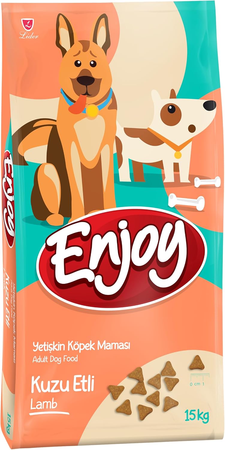 Enjoy Kuru Köpek Maması, L&R Kuzu Etli ve Pirinçli, Yetişkin 20/9, 15 Kg