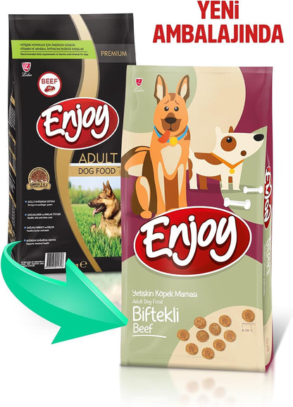 Enjoy Biftekli Yetişkin Köpek Maması 15 Kg