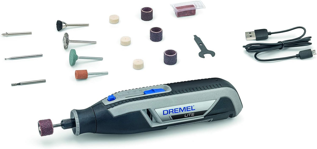 Dremel 7760 Lite Akülü Çok Amaçlı El Motoru, 15 Aksesuarlı