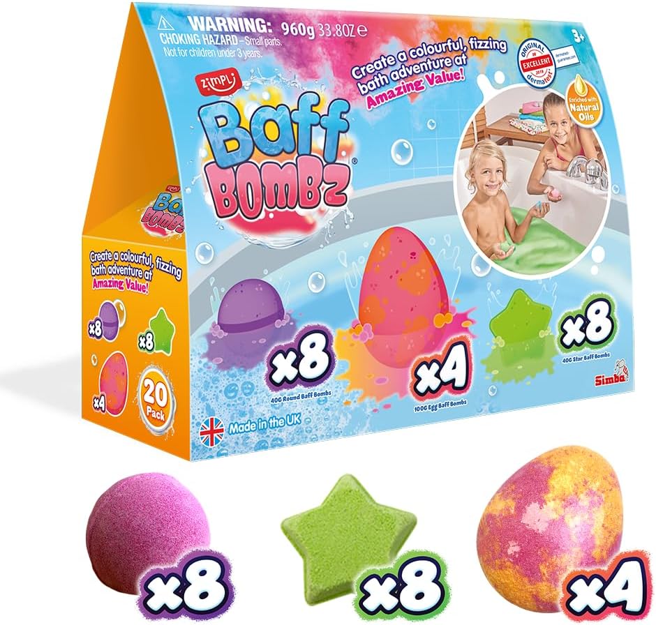 20'li Baff Bombz Mega Pack Nem Topu Banyo Bombası Seti 960 gr