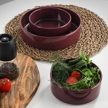 Mürdüm Stackable Salata/Çerez Seti 3 Parça
