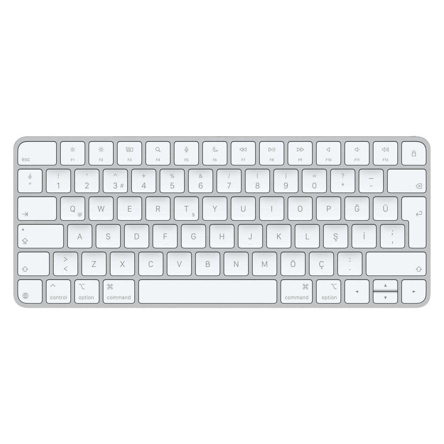 Apple Magic Keyboard: Bluetooth, şarj edilebilir. Mac, iPad ve iPhone ile çalışır; Türkçe Q Klavye, Gümüş Rengi (Lightning)