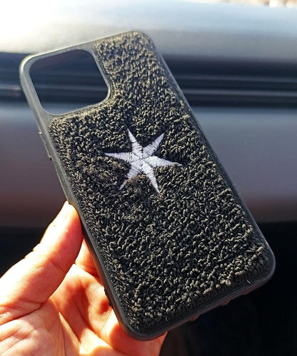Nakışlı iPhone Kılıfı – Estetik İşlemeli Tasarım, Darbe Emici, Yumuşak Kenar Koruma, Şık ve Dayanıklı Kılıf (yıldız, IPhone 15 Pro)