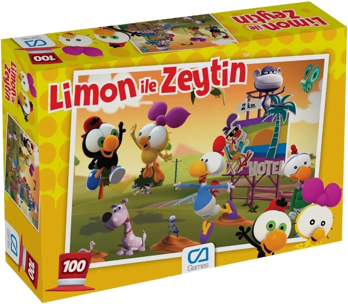 Limon ile Zeytin 100 Parça 34x24cm Çocuk Puzzle Yapboz Serisi