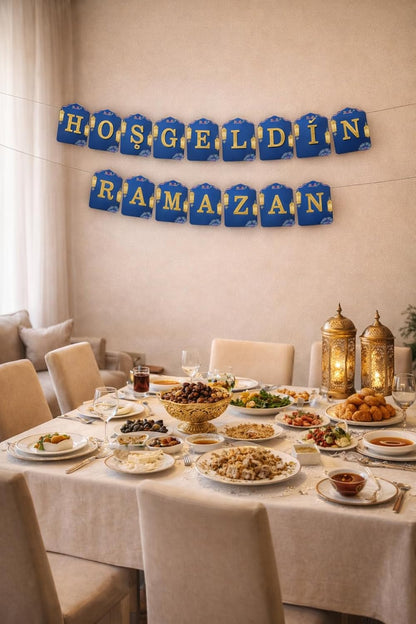 "Hoş geldin Ramazan" Dekorlu Süsü, Ramazan Süsleri, Ramazan Tavan Süsü Ürünleri Ramazan Süsleri, Sahur İftar