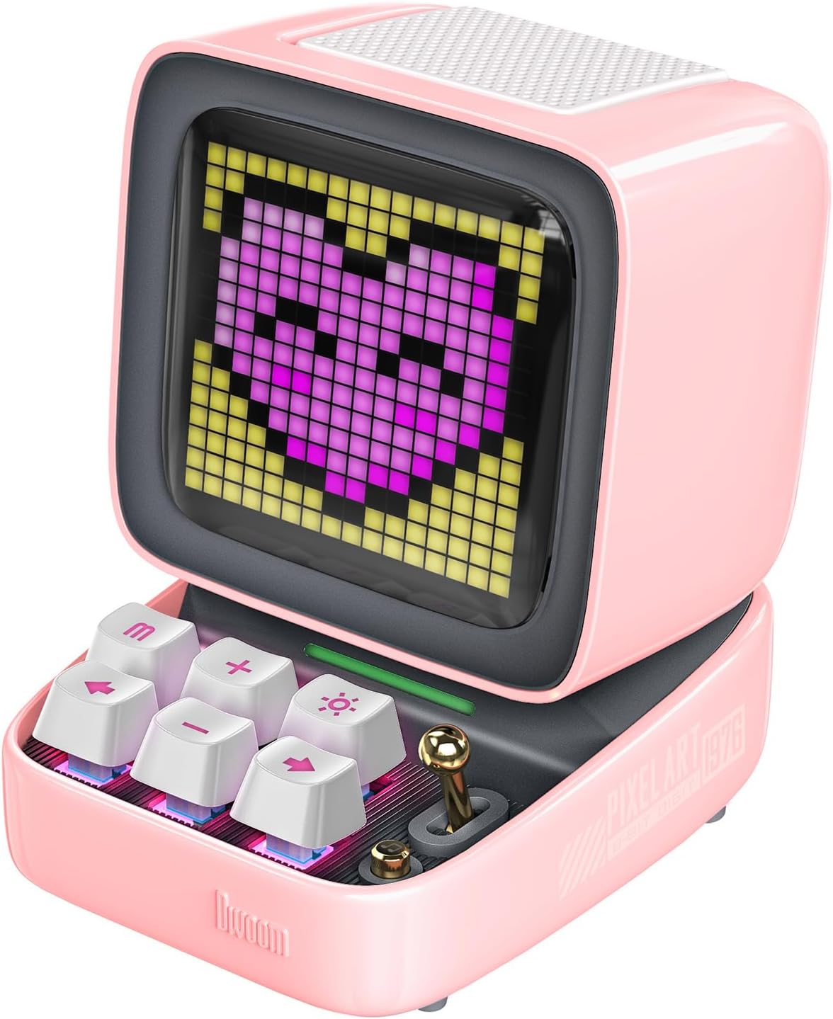 Divoom Ditoo Pixel Art Taşınabilir Hoparlör, 256 Led Uygulama Kontrollü Ekran, Mekanik RGB Klavye, Oyunlar, Alarmlar ile Bluetooth Kablosuz Yüksek Sesli Hoparlörler (pink)