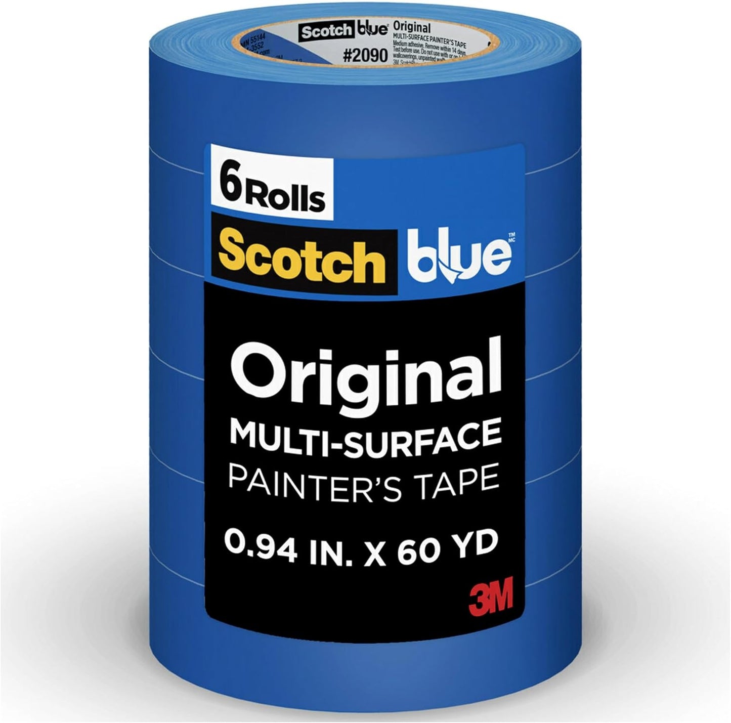 3M Painter's Tape, Multi-Use,.94 inç by 60-Yard, 6 Rulo