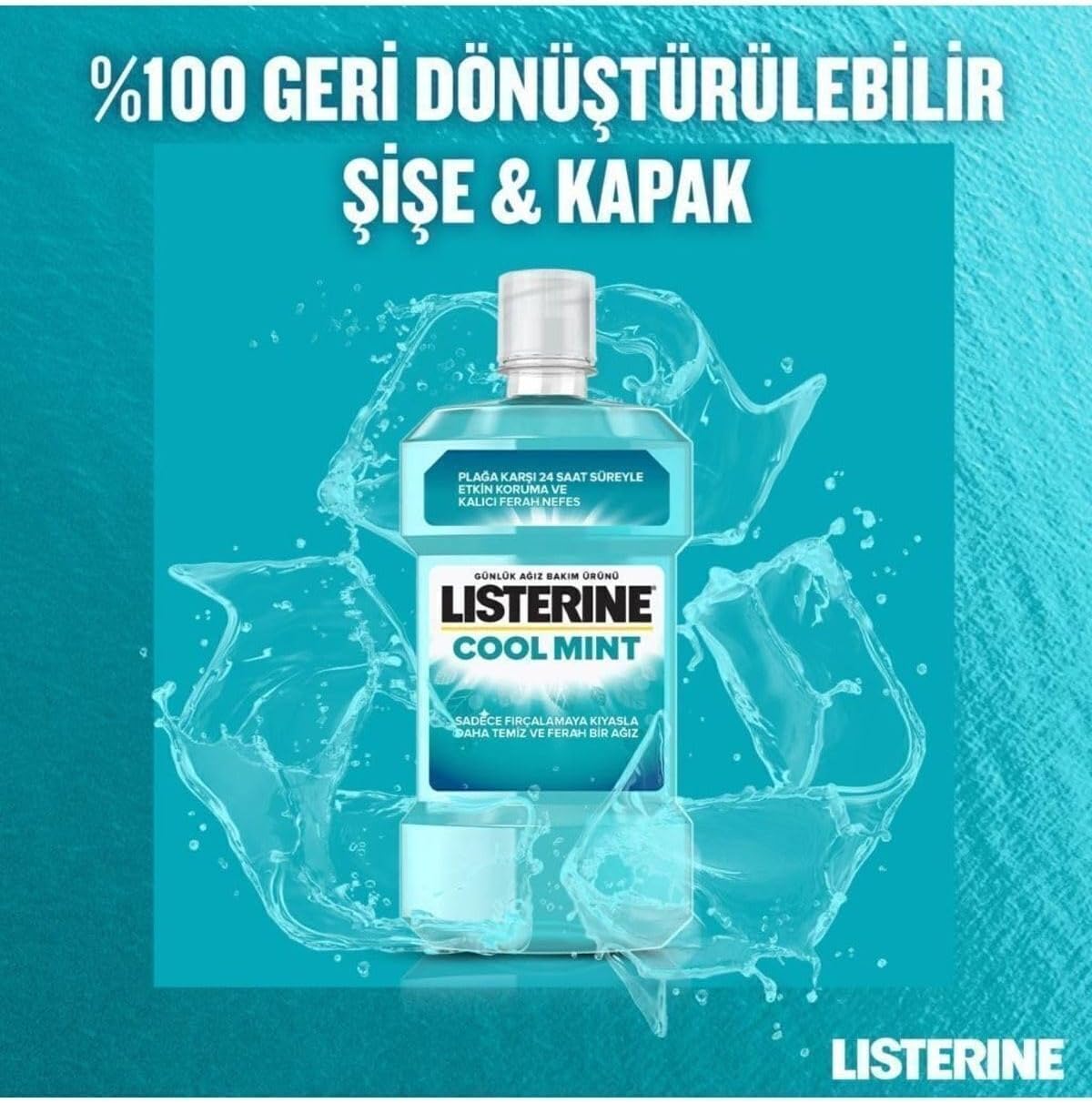 Listerine Cool Mint Ağız Bakım Suyu 500 Ml + 250 Ml