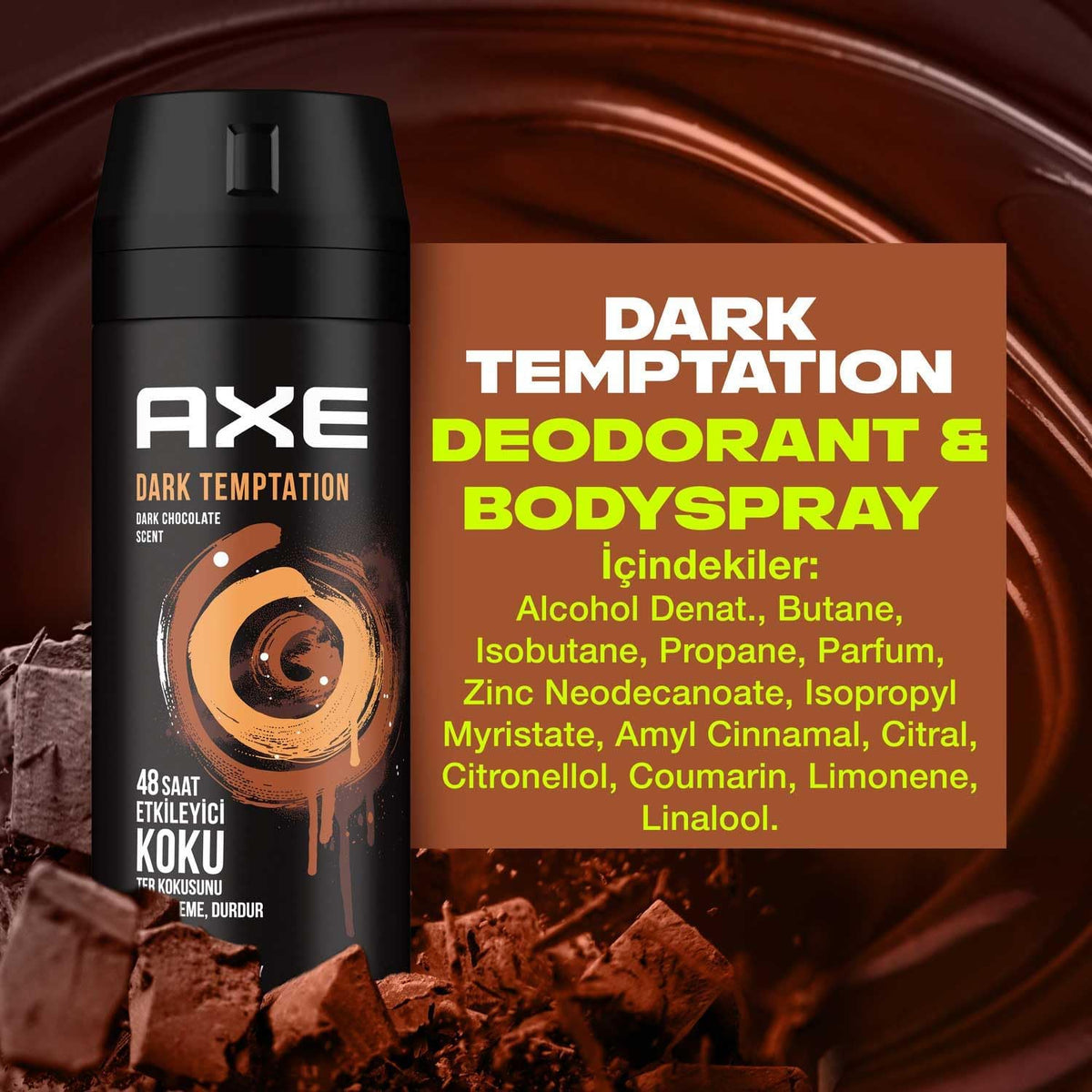 AXE Erkek Deodorant Sprey Dark Temptation 150 ml