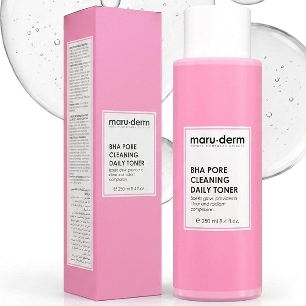 Maruderm Salisilik Asit%2 Tonik – Gözenek Görünümü ve Siyah Nokta Karşıtı Arındırıcı Cilt Bakım Toniği, Niasinamid & Papatya ile, 250 ML