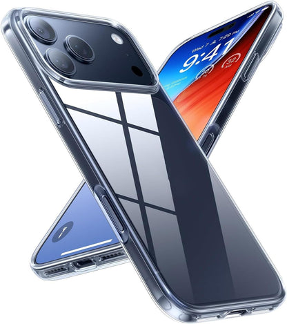 iPhone 17 Pro Max İle Uyumlu Kılıf Crystal Clear İnce Hissiyat Sararma Yapmayan Slot ve Logo Gösteren Tuşlara Rahat Erişim, Sert Plastik Şeffaf İphone 17 Pro Max İle Uyumlu Kılıf