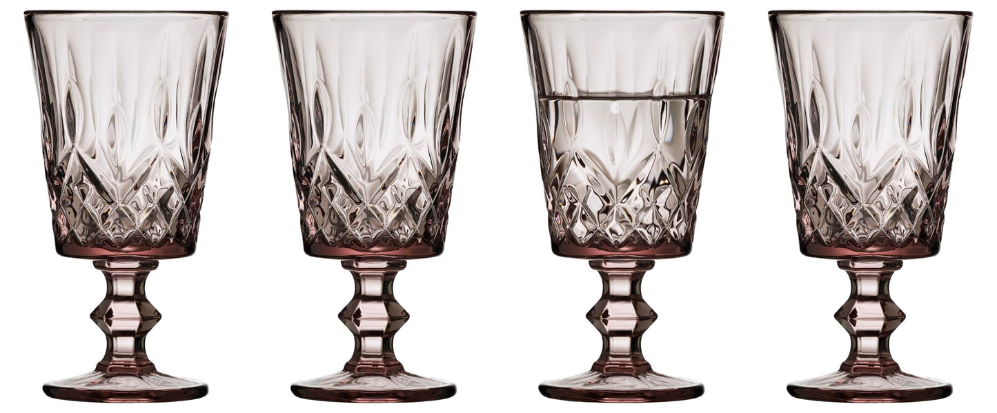Lyngby Glas Sorrento Şarap Kadehi 4 Adet 29 Cl Pembe