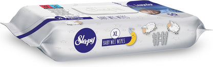 Sleepy, Xl Lavanta Kokulu Bebek Vücut Temizleme Havlusu 50 Yaprak, Beyaz