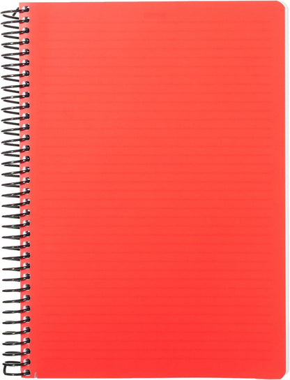 Meteksan Infinity Primary Serisi, A4, 7 Konulu (5 Kareli, 2 Çizgili) 210 Yaprak PP Kapaklı Spiralli Defter, Kırmızı
