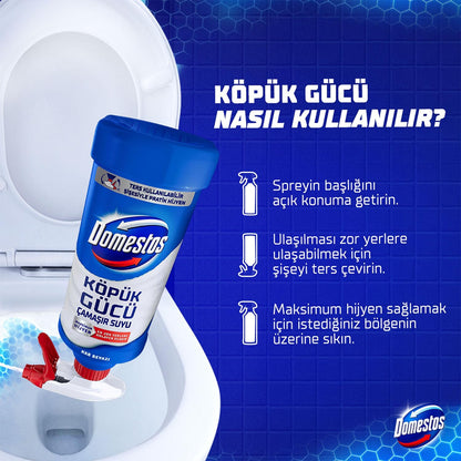 Domestos Köpük Gücü Köpük Çamaşır Suyu Kar Beyazı 450 ml