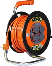Bylion 20 Metre 3x1.5 mm Seyyar Makaralı Uzatma Kablosu Kapaklı Termal Sigortalı CCA
