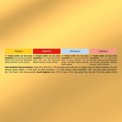 Gourmet Gold Kıyılmış Somonlu Yaş Kedi Maması Multipack 85 gr. (8 Al 6 Öde)