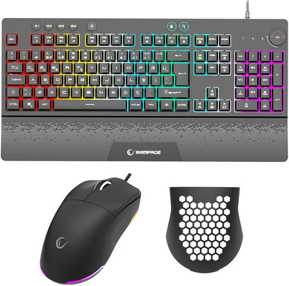 Siyah Usb RGB Aydınlatmalı Q Gaming 4 Tuş Makrolu Oyuncu Klavye Mouse Set