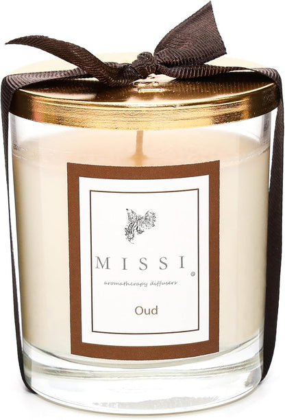 Missi Kapaklı Oud Kokulu Vegan Mum 140 gr