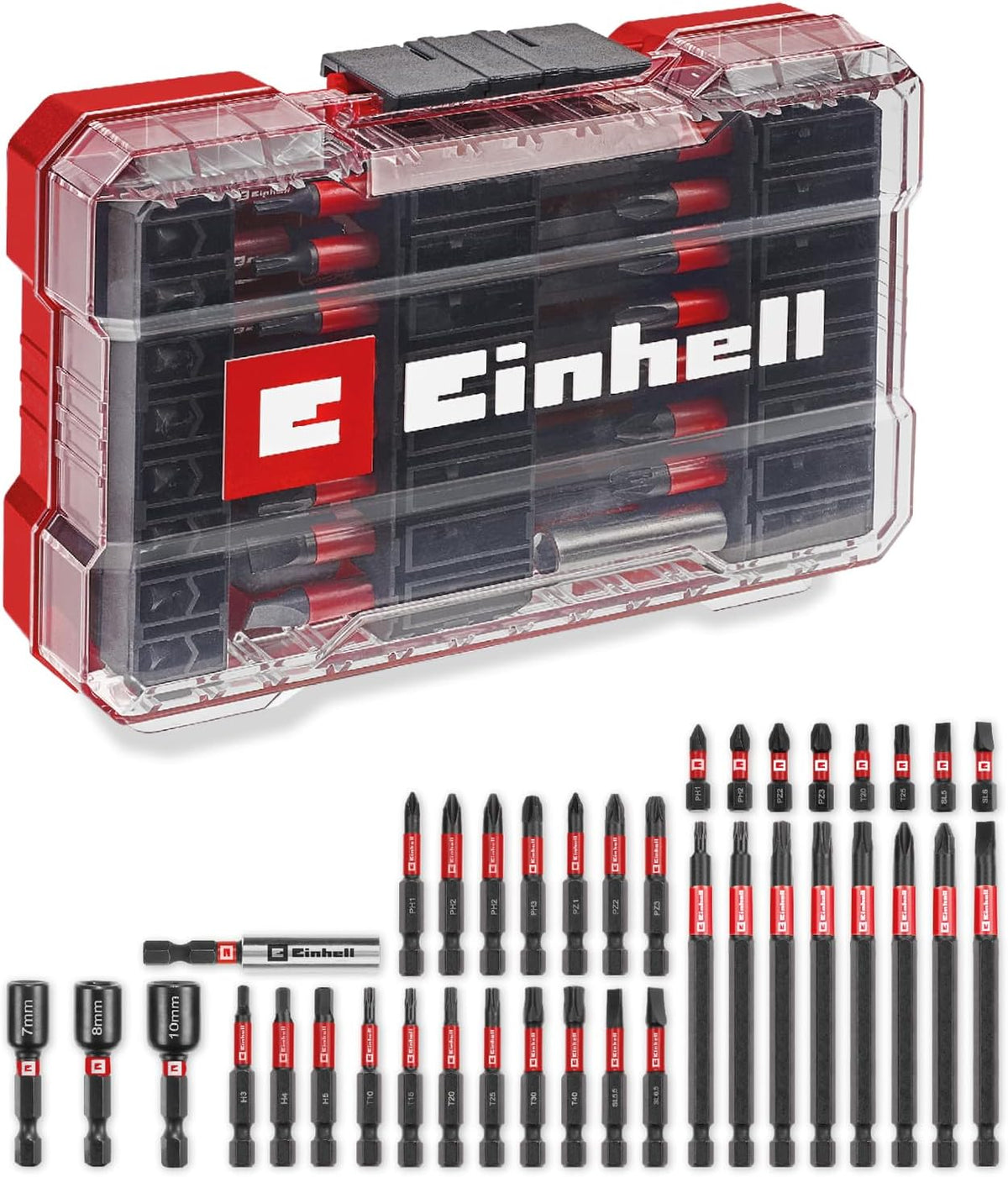 Orijinal M-CASE 38-Parça Darbeye Dayanıklı Uç Seti (25 mm, 50 mm Ve 90 mm Uçlar, Altıgen Lokmalar, 60 mm Uç Tutucu, Saklama Kutusu Dahil) - 49109250