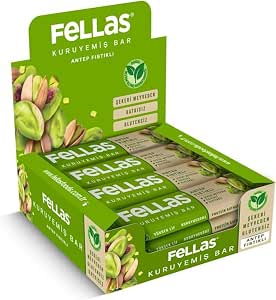 Fellas Antep Fıstıklı Kuruyemiş Bar, 20 Gram, 12 Adet