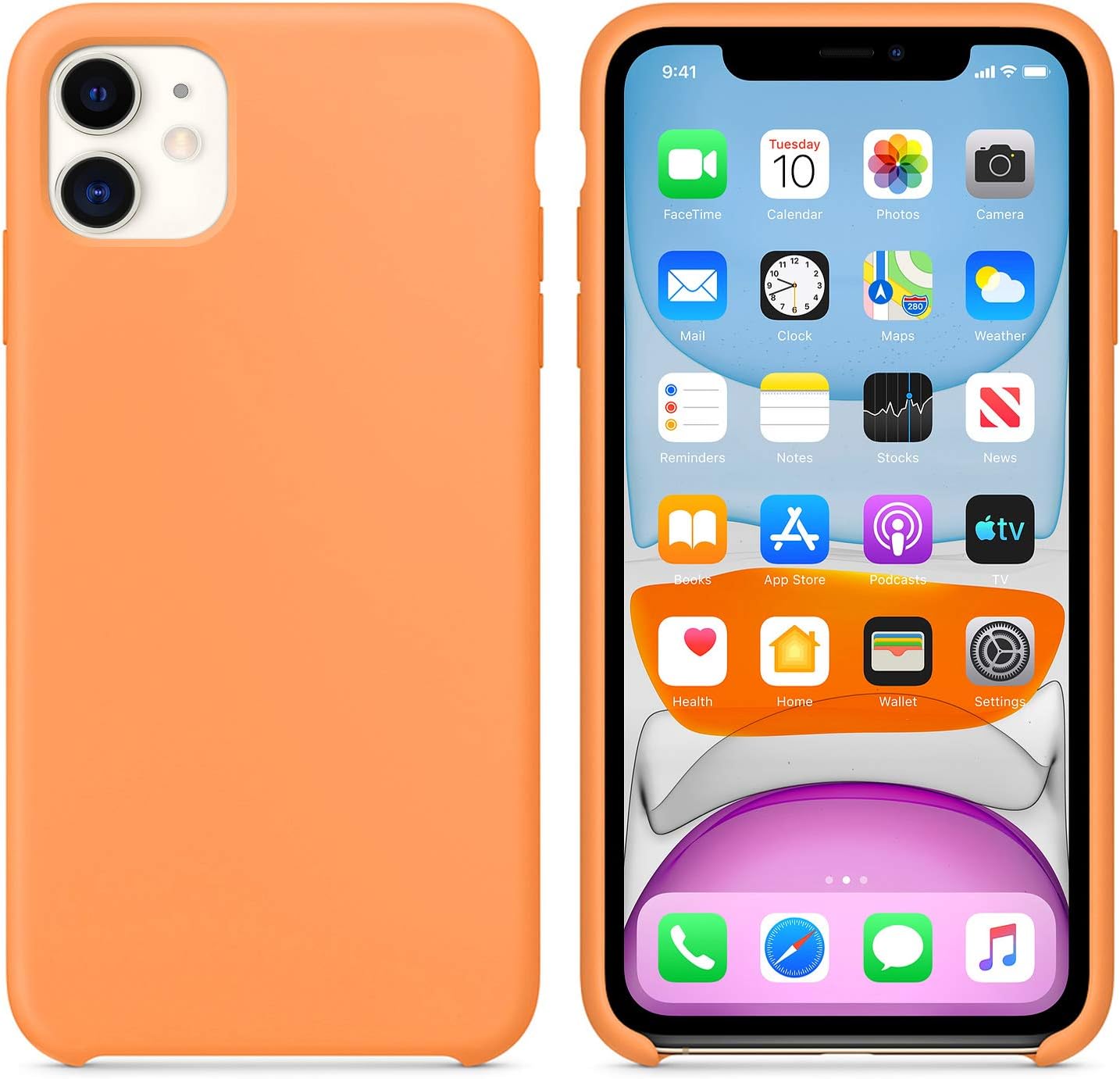 Apple iPhone 11 (6.1'') için Kılıf Liquid Lansman Silikon Papaya [iPhone 11 ile Uyumlu Kılıf -]
