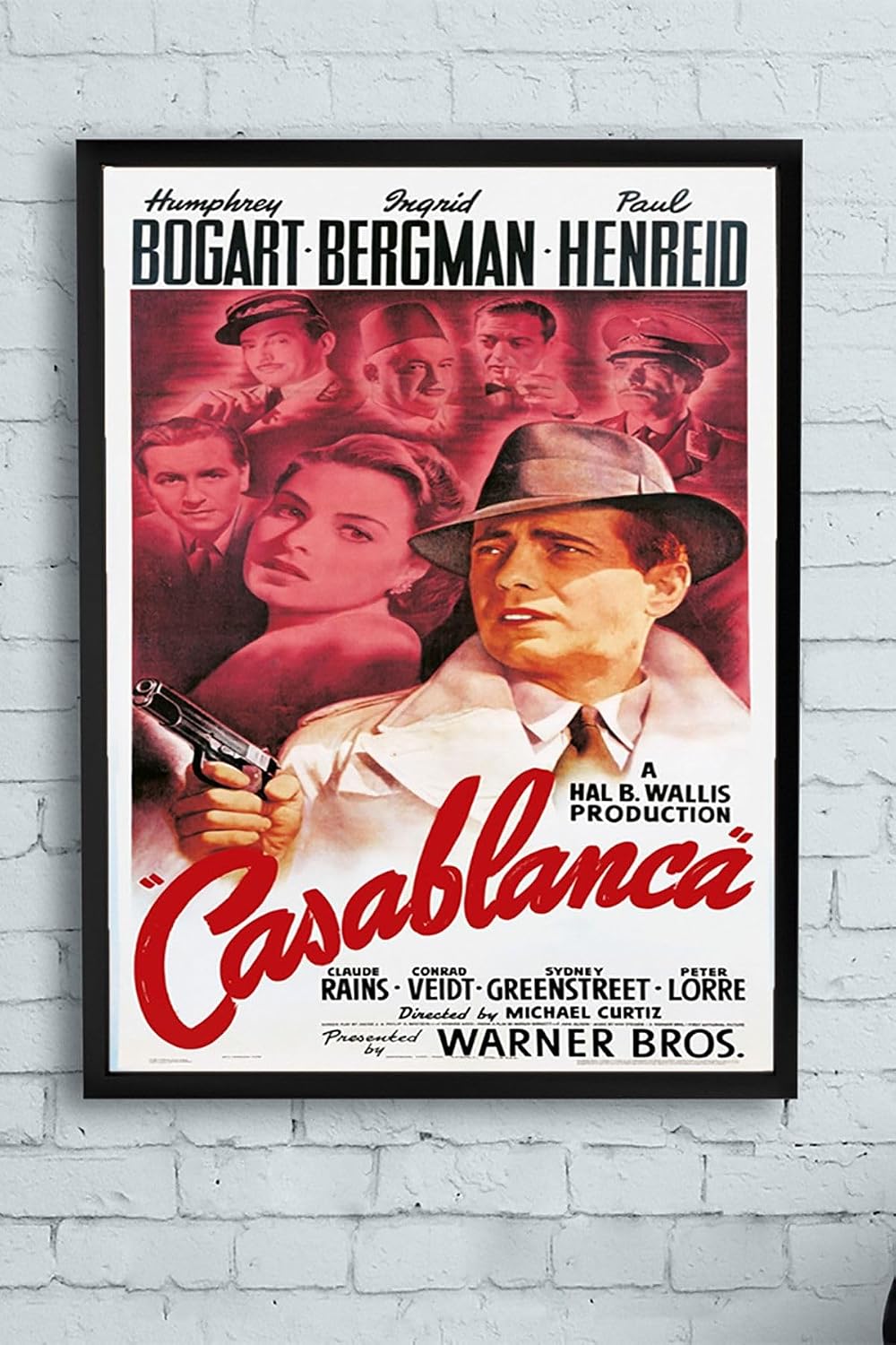 Postermanya (pster10392) Casablanca-kazablanka Film Afişi Çerçeveli Tablo (50x70cm)