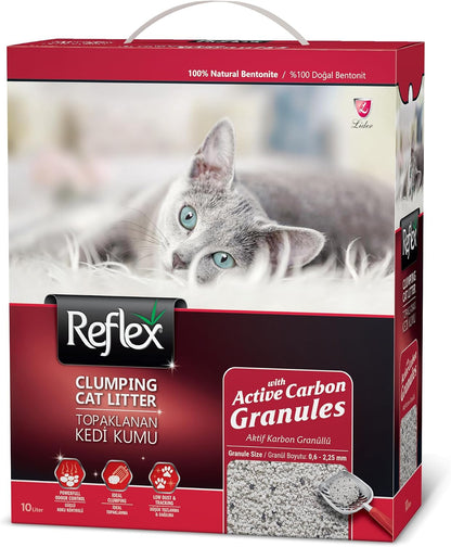 Reflex Aktif Karbon Granüllü Topaklanan Kedi Kumu 10 Lt