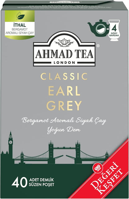 AHMAD TEA CLASSIC EARL GREY 40 Adet DEMLİK POŞET ÇAY
