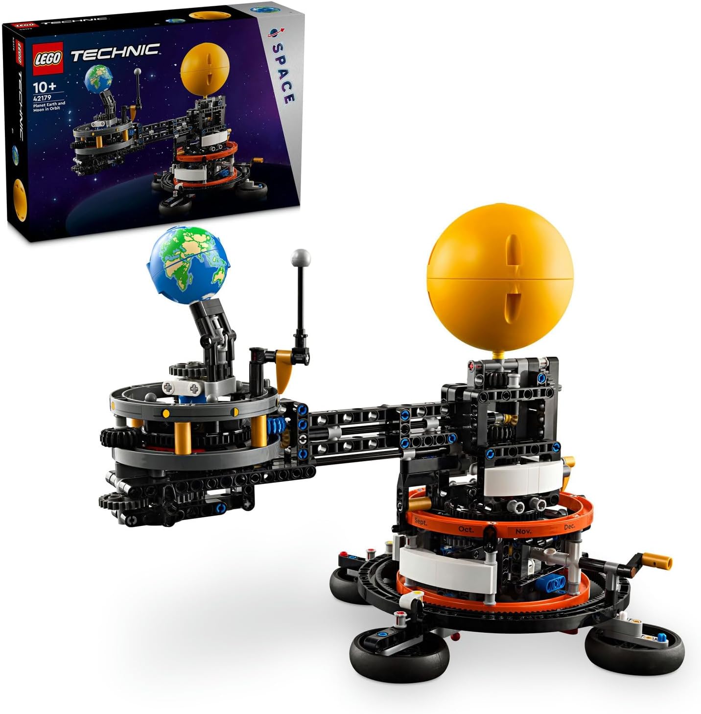 LEGO Technic Dünya ve Ay Yörüngesi Model Yapım Seti 42179-10 Yaş ve Üzeri Kız ve Erkek Çocuklar için Uzay Oyuncakları, Bağımsız ve Yaratıcı Güneş Sistemi Oyuncağı, Hediye Fikri (526 Parça)