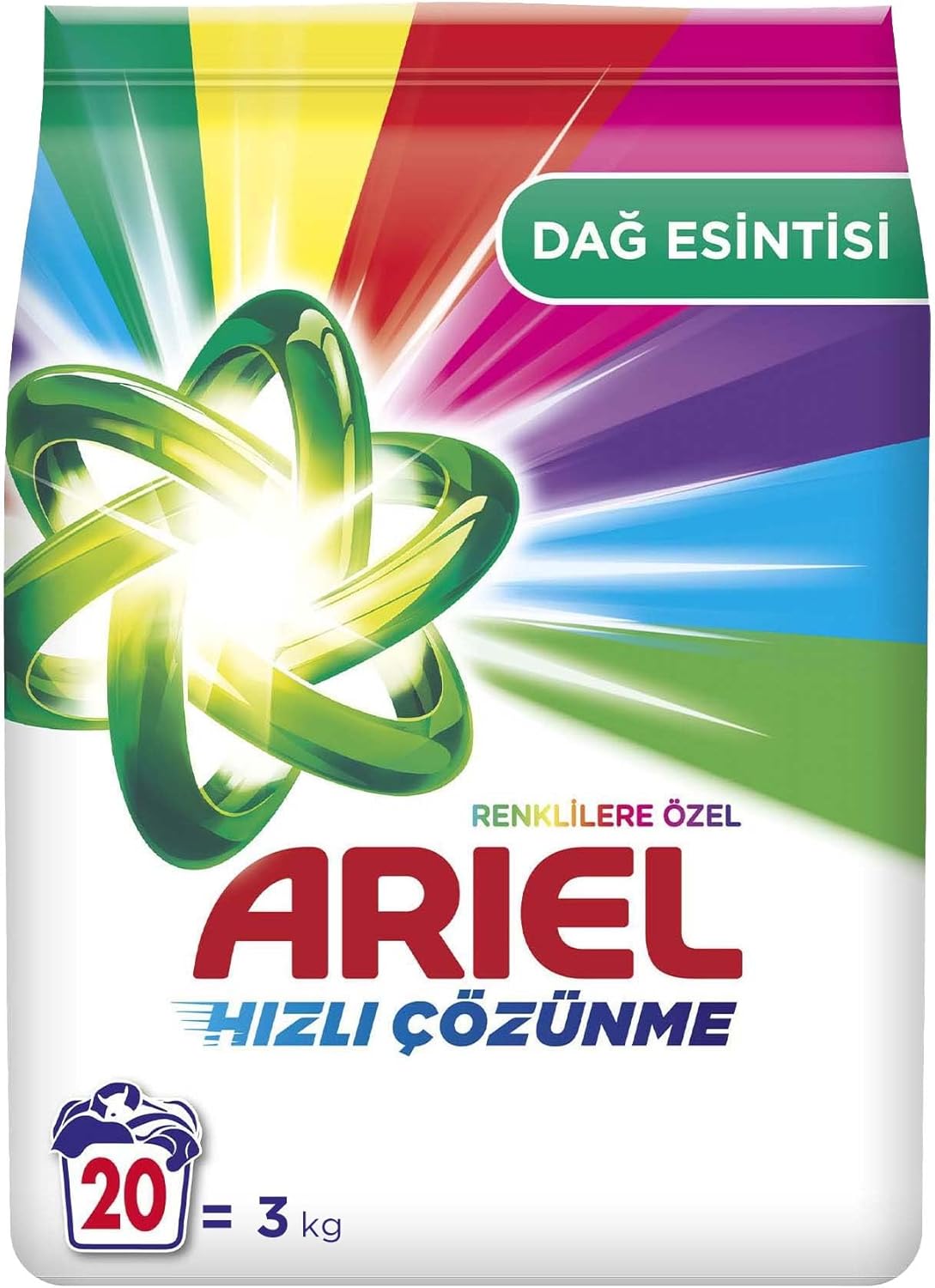 Dağ Esintisi Renklilere Özel 3 kg Hızlı Çözünme Toz Çamaşır Deterjanı