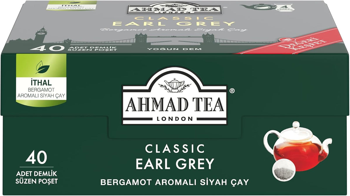 AHMAD TEA CLASSIC EARL GREY 40 Adet DEMLİK POŞET ÇAY