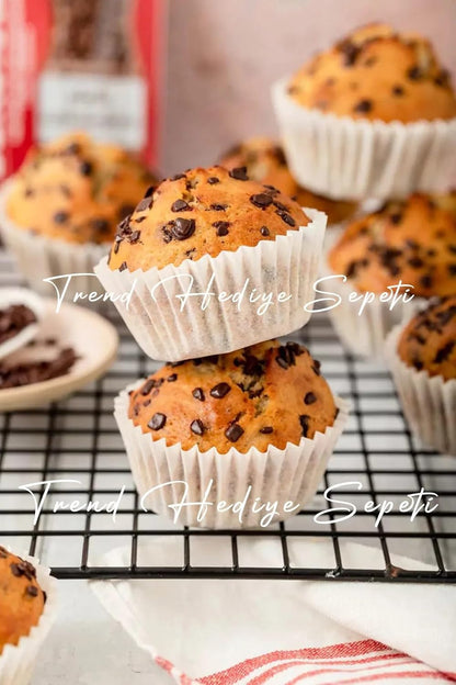 Takribi 100 Adet Orta Boy Beyaz Muffin Kek Kalıbı 40x30 Mm, Cupcake Kağıdı, Brownie Kalıbı