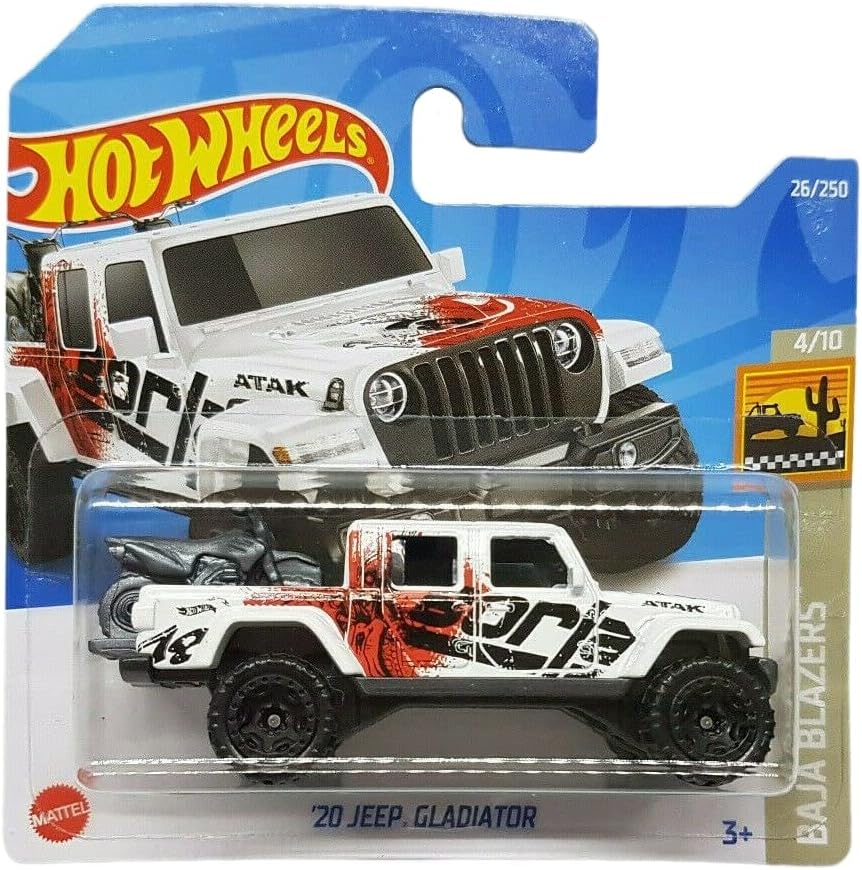 ´20 Jeep Gladiator - Baja Blazers 4/10 - HCW66 - Short Card - Borla - ATAK - Mattel 2022