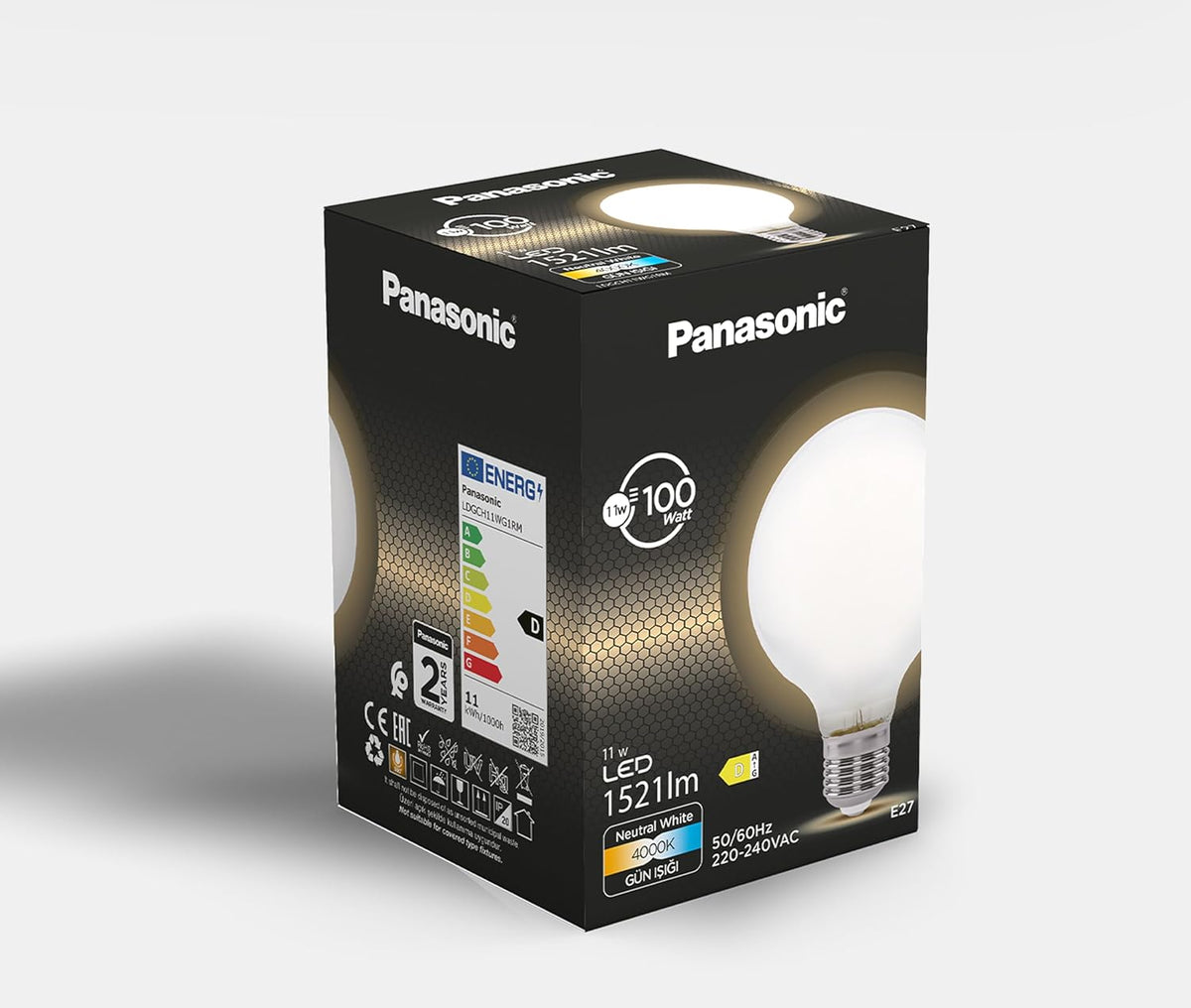 Panasonic Filament Ampul E27 11W 1521LM 4000K Milky