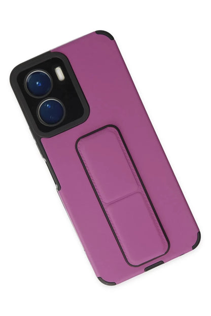 Vivo Y16 Kılıf Mega Standlı Silikon - Mor