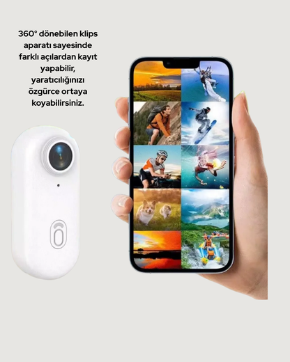 Suya ve Darbeye Dayanıklı Kompakt Spor Kamera 1080P Yeni Nesil