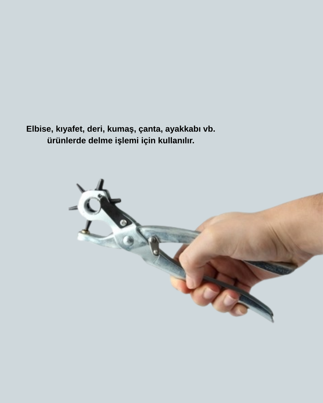 Metal Gövdeli Ayarlanabilir Deri Delme Pensesi 2.5–5 mm Delik Açma Aracı